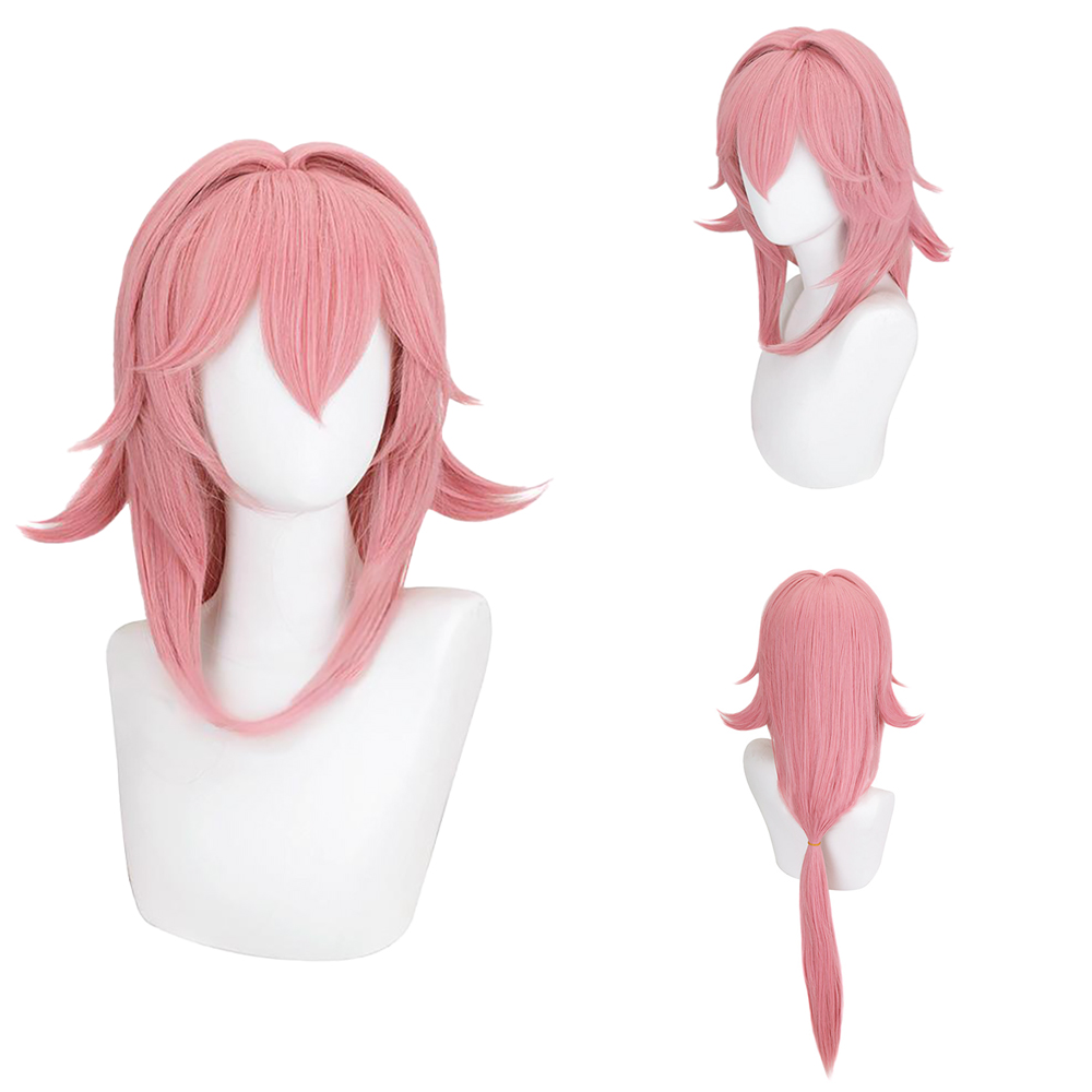 Cosplay Anime Yae Miko - 야에 미코 코스프레 가발 핑크 내추럴