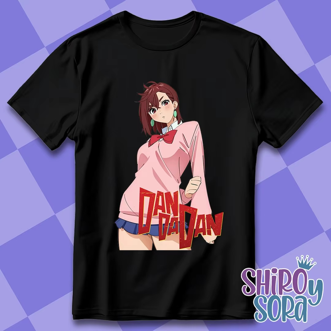 Anime Cosplay Title - 2026 여름 Dandadan 싱글 블랙 티셔츠