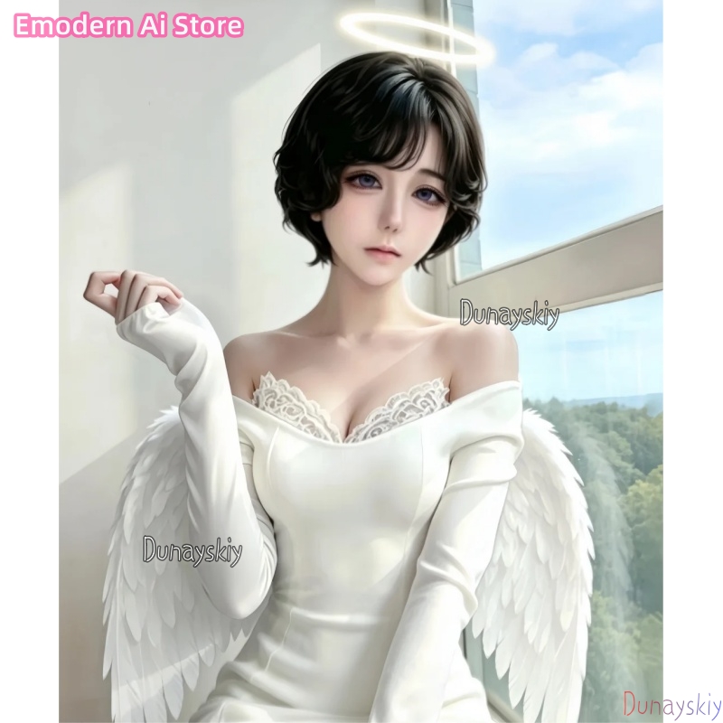 Anime Cosplay Cafe - 새로운 이벤트 CAFE 크로스오버 화이트 드레스
