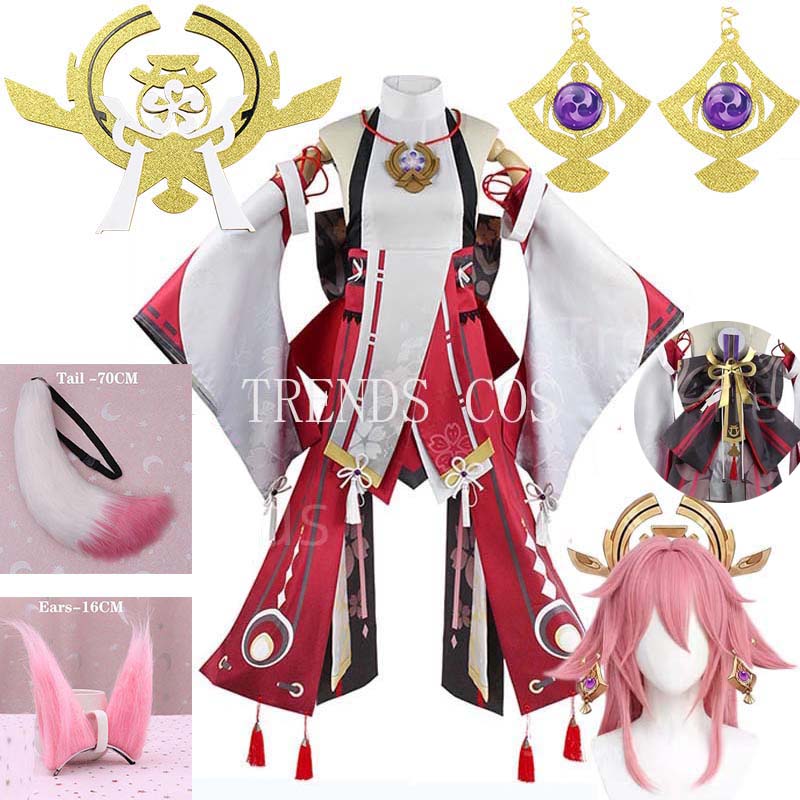 Cosplay Anime Yae Miko - Yae Miko Guuji Yae 코스프레 풀