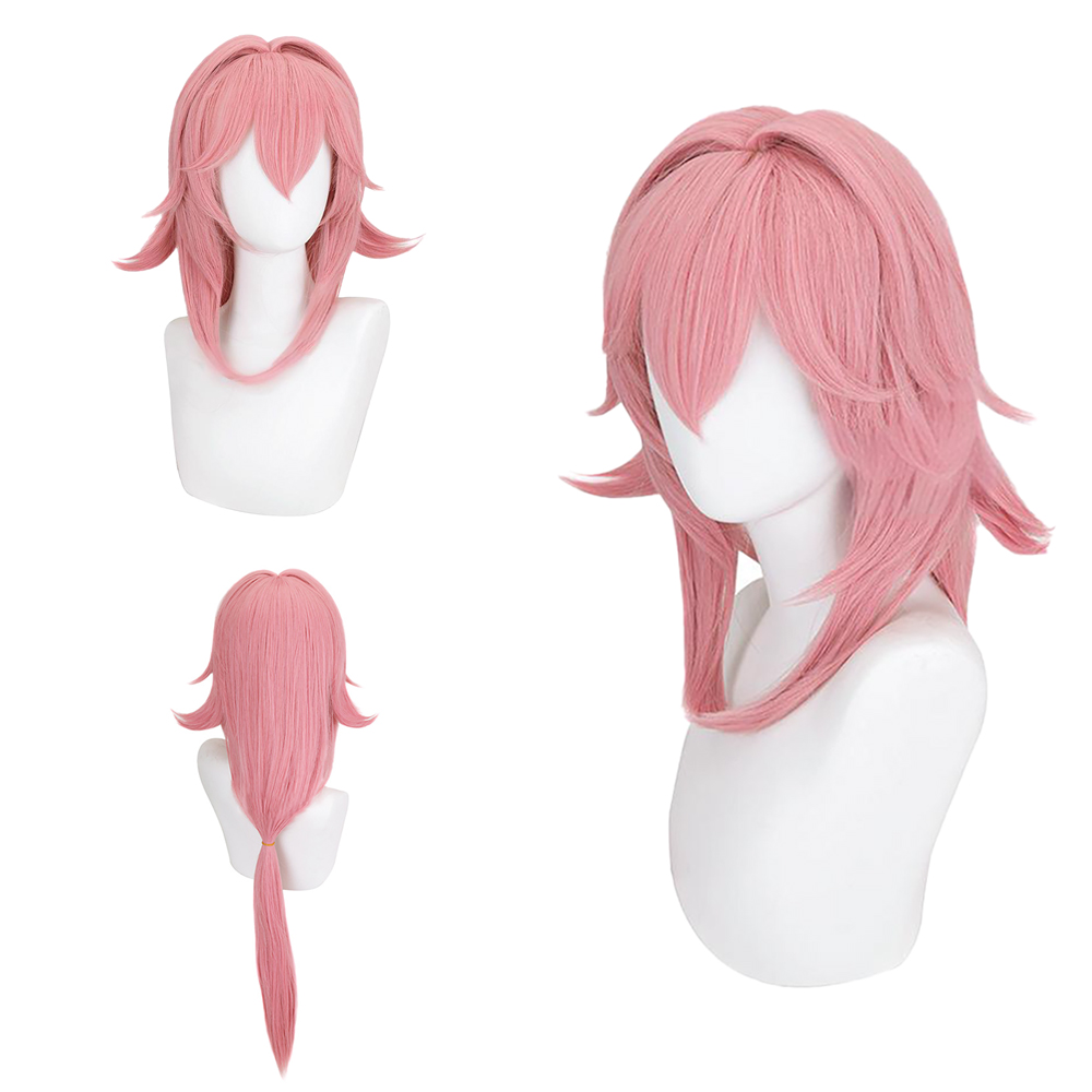 Cosplay Anime Yae Miko - 야에 미코 1:1 복원 코스프레 가발