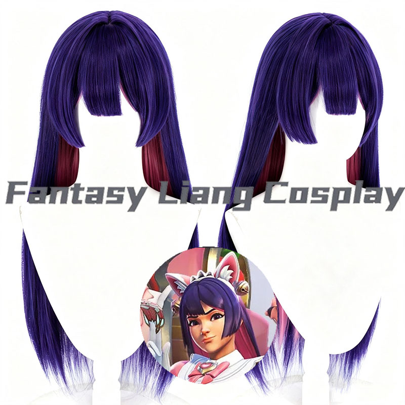 Anime Cosplay Cafe - 오버워치 키리코 시라 얼티밋 코스프레 가발