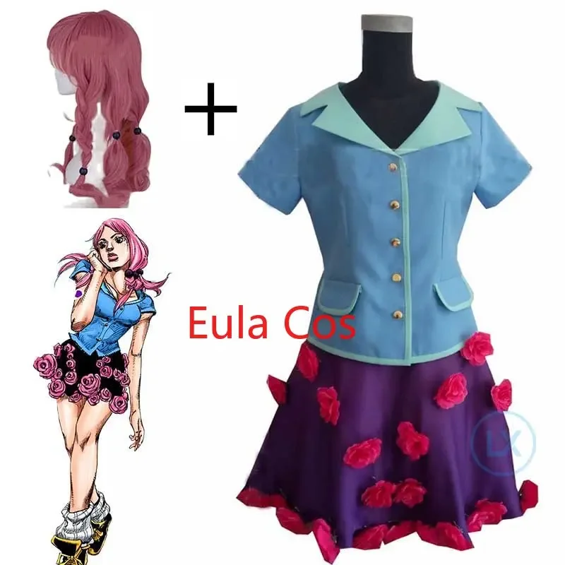 Cosplay Anime Jojo - 히로세 야스호 코스프레 코스튬 애니메이션 푸른