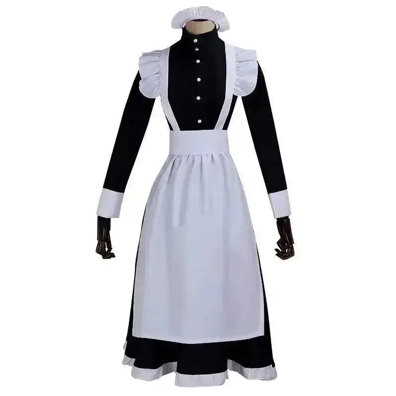 Anime Cosplay Cafe - 2025 할로윈 여성 메이드 복장 롱