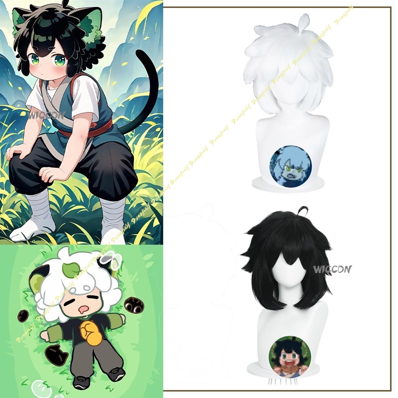 Anime Cosplay Girl With Black Hair - Luo Xiaohei 코스프레 의상 가발 블랙