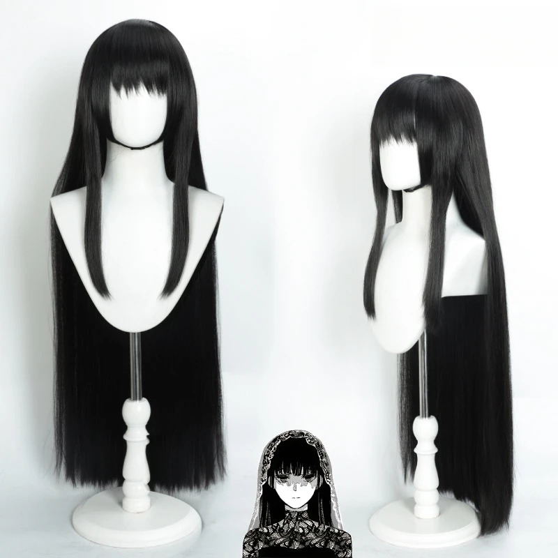 Anime Cosplay Girl With Black Hair - QQ28LQOsaragi 가발 고딕 타로 애니메이션 SAKAMOTO