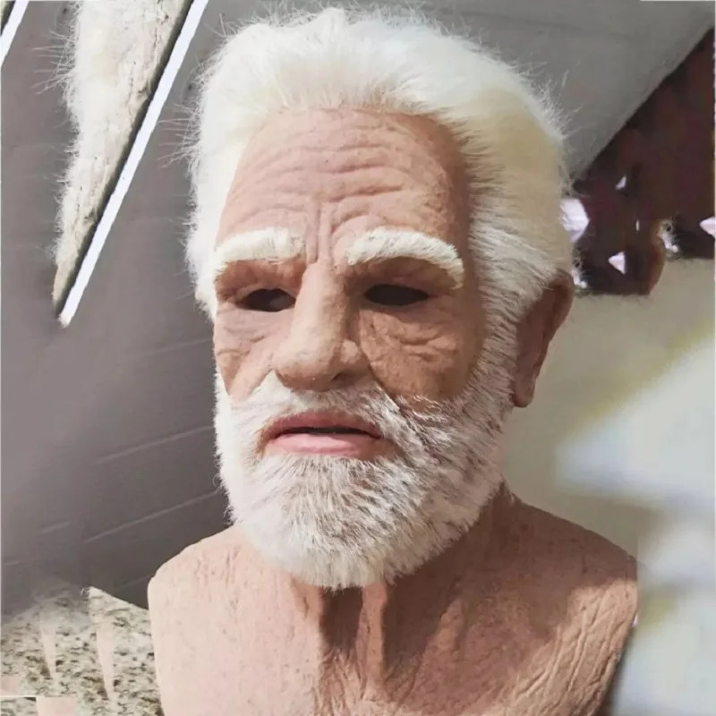 할로윈 흰 머리 할아버지 노인 머리 파티 공포 소품 마 - Cosplay Anime White Hair 리뷰 및 가격