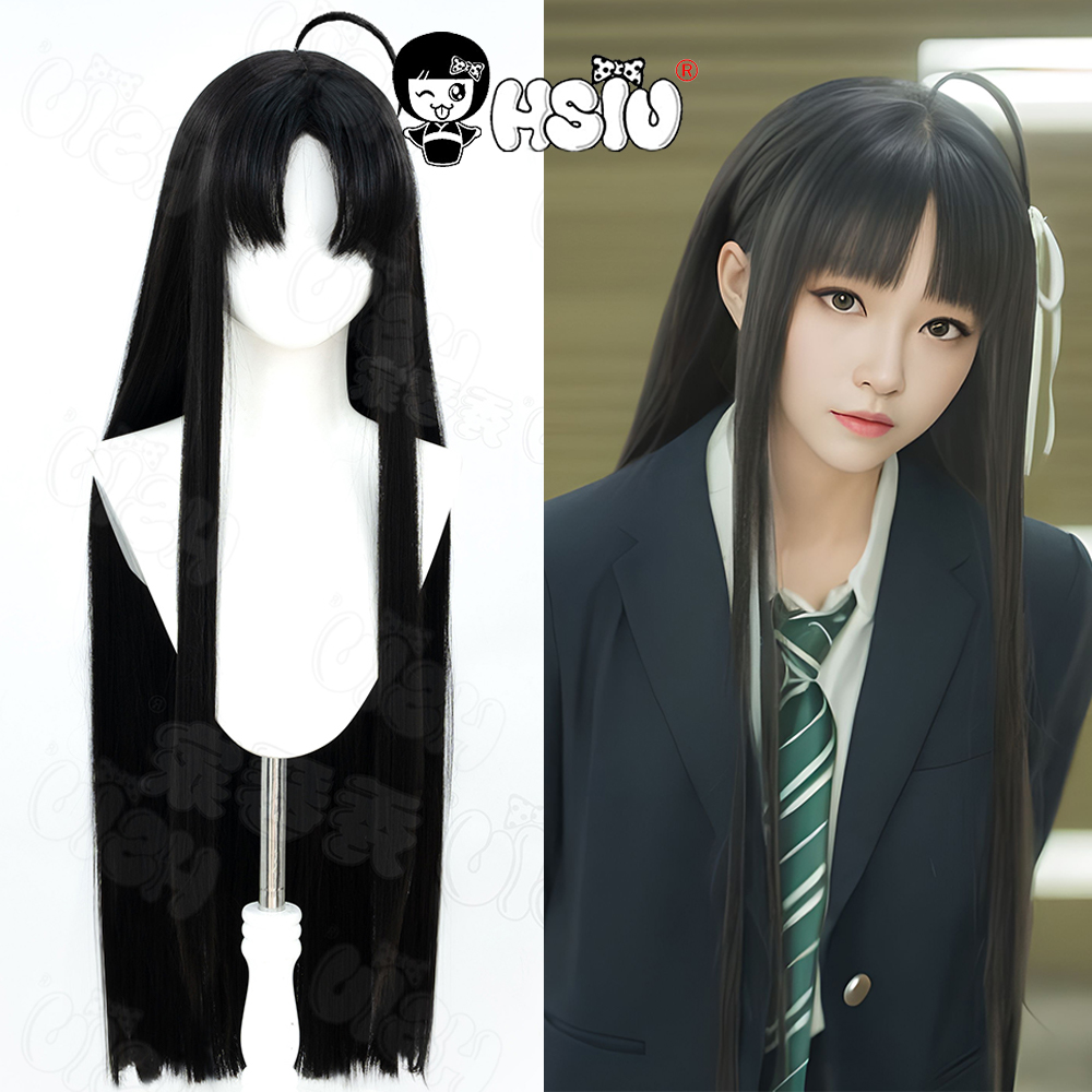 아와 스바루 코스프레 가발 HSIU 80CM 블랙 롱헤 - Anime Cosplay Girl With Black Hair 리뷰 및 가격