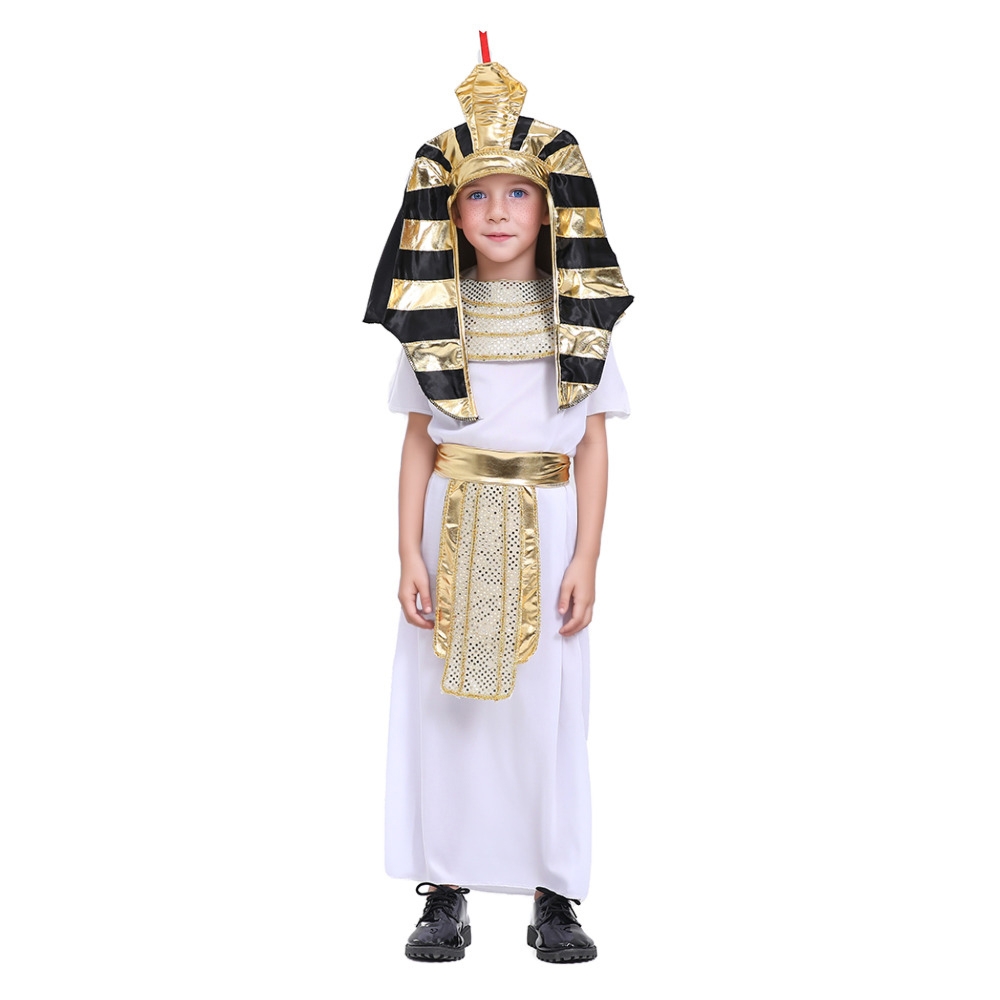 4-10Y 어린이 이집트 의상 세트 짧은 소매 가운 넥 - Egypt Cosplay Anime 리뷰 및 가격