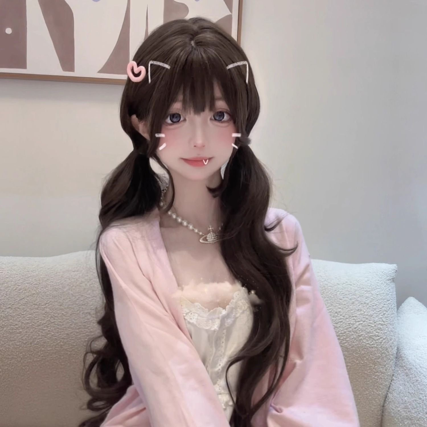75cm 합성 긴 웨이브 로리타 코스프레 가발(여아용) - Anime Cosplay Girl Photo 리뷰 및 가격