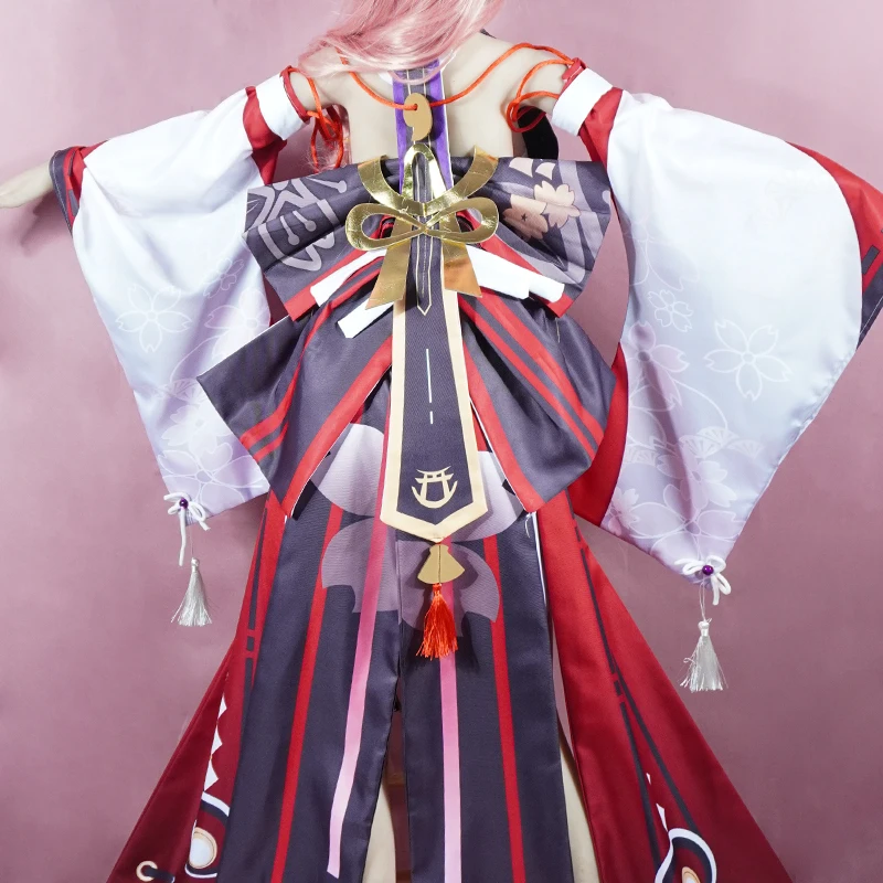 야에 미코 코스프레 코스튬 임팩트 유니폼 가발, 애니메 - Cosplay Anime Yae Miko 리뷰 및 가격
