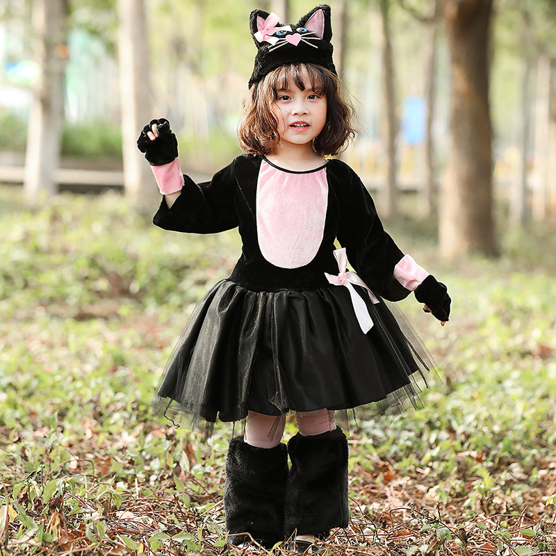 새로운 할로윈 검은 고양이 코스프레 의상 페르시아 고양 - Anime Cosplay Girl Photo 리뷰 및 가격