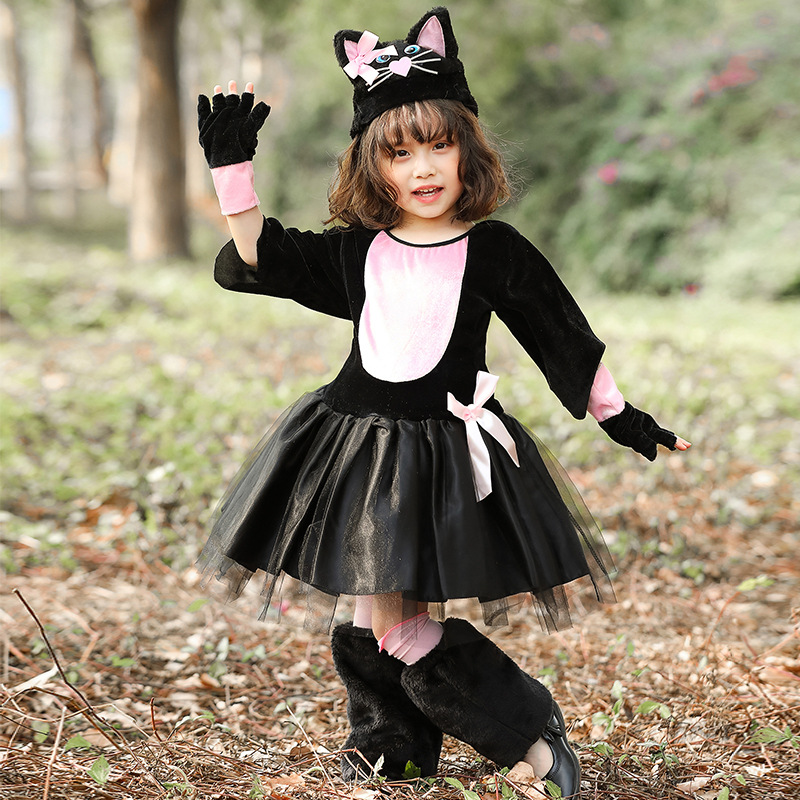 새로운 할로윈 검은 고양이 코스프레 의상 페르시아 고양 - Anime Cosplay Girl Photo 리뷰 및 가격