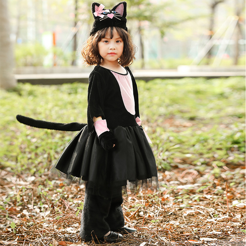 새로운 할로윈 검은 고양이 코스프레 의상 페르시아 고양 - Anime Cosplay Girl Photo 리뷰 및 가격