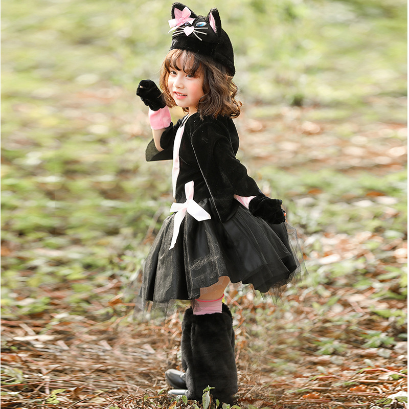 새로운 할로윈 검은 고양이 코스프레 의상 페르시아 고양 - Anime Cosplay Girl Photo 리뷰 및 가격