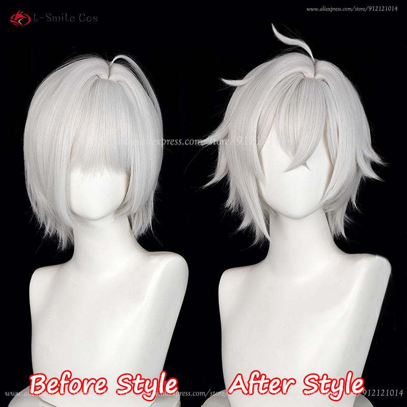 ZZZ 세스 로웰 코스프레 가발 30cm 실버 화이트  - Cosplay Anime White Hair 리뷰 및 가격