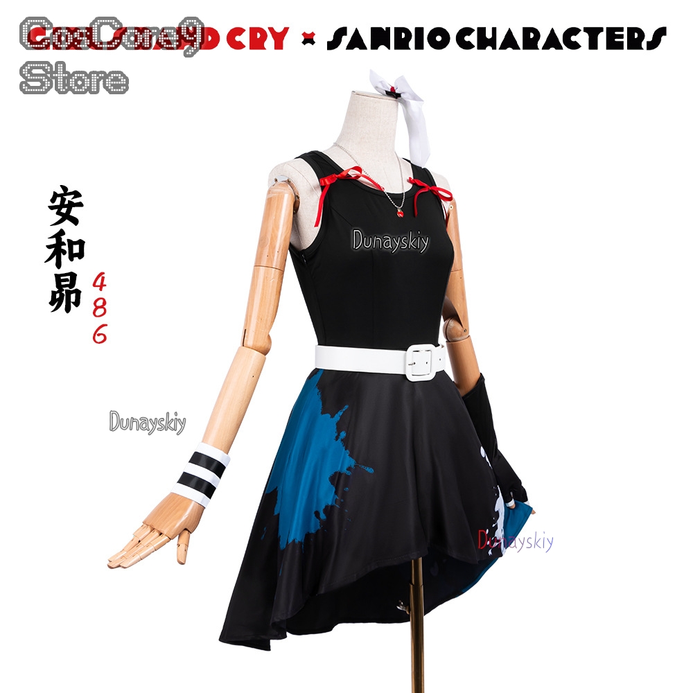 스바루 아와 코스프레 블랙 프린세스 드레스 애니메이션  - Anime Cosplay Girl With Black Hair 리뷰 및 가격