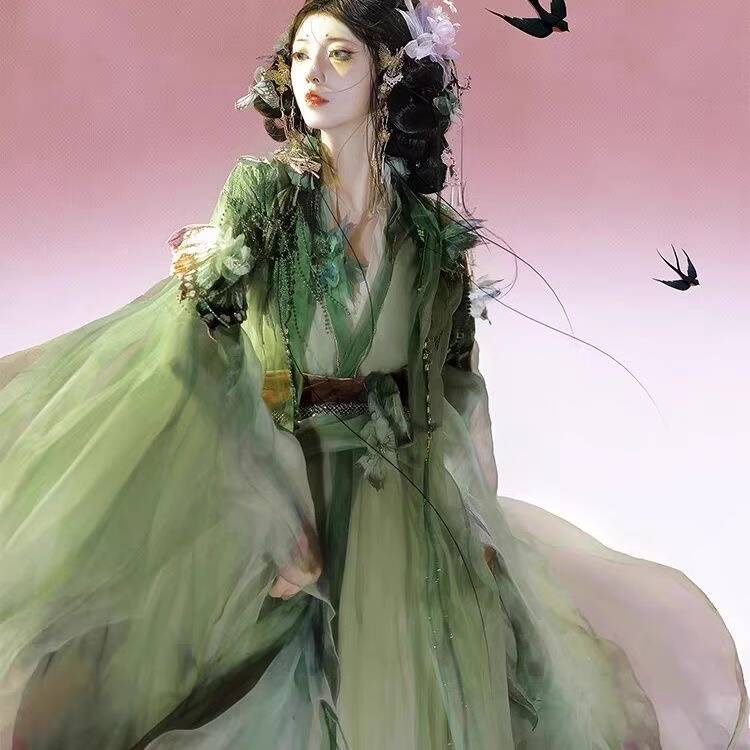 새로운 신화 중공업 자수 큰 소매 셔츠 Hanfu 여성 - Queen Anime Cosplay 리뷰 및 가격