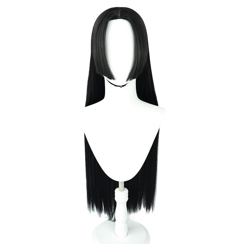 애니메이션 보아 핸콕 코스프레 가발 긴 스트레이트 블랙 - Anime Cosplay Girl With Black Hair 리뷰 및 가격