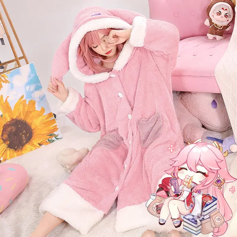 애니메이션 잠옷 세트, 종리 샤오 간우 야에 미코 카에 - Cosplay Anime Yae Miko 리뷰 및 가격