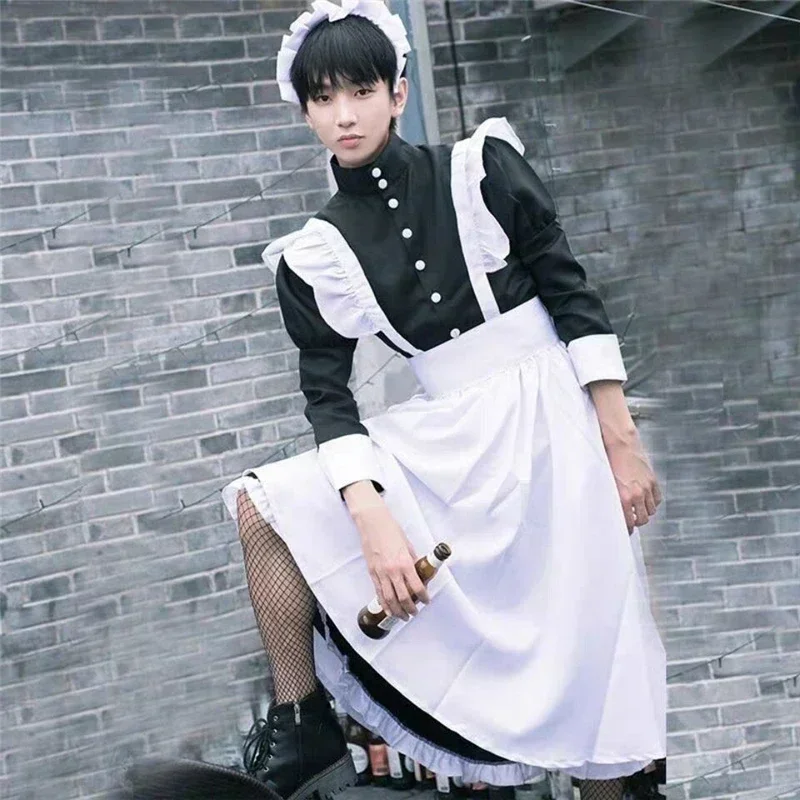 2025 할로윈 여성 메이드 복장 롱 드레스 앞치마 드 - Anime Cosplay Cafe 리뷰 및 가격