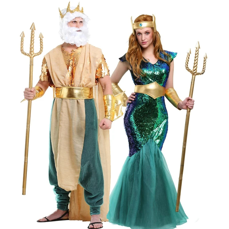 ❤ 2026 ✚ 여성 바다 인어 여왕 의상, 남성 포세 - Egypt Cosplay Anime 리뷰 및 가격