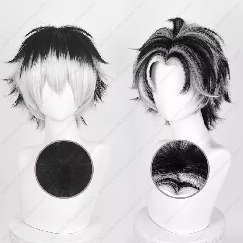 Kotaro Bokuto 코스프레 가발 30cm 짧은  - Cosplay Anime White Hair 리뷰 및 가격