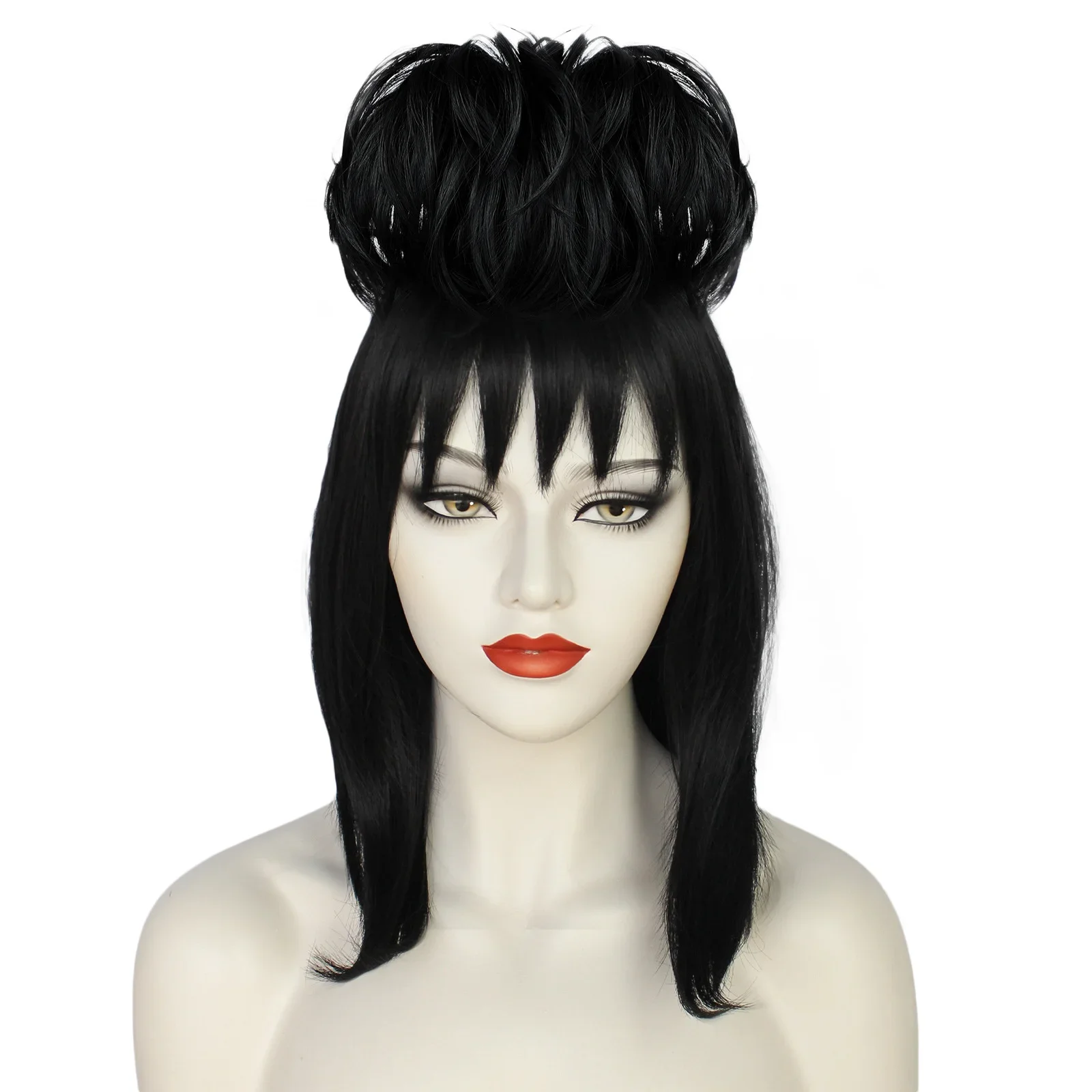 Lydia Deetz 코스프레 가발 신부 가운 코스튬  - Anime Cosplay Girl With Black Hair 리뷰 및 가격
