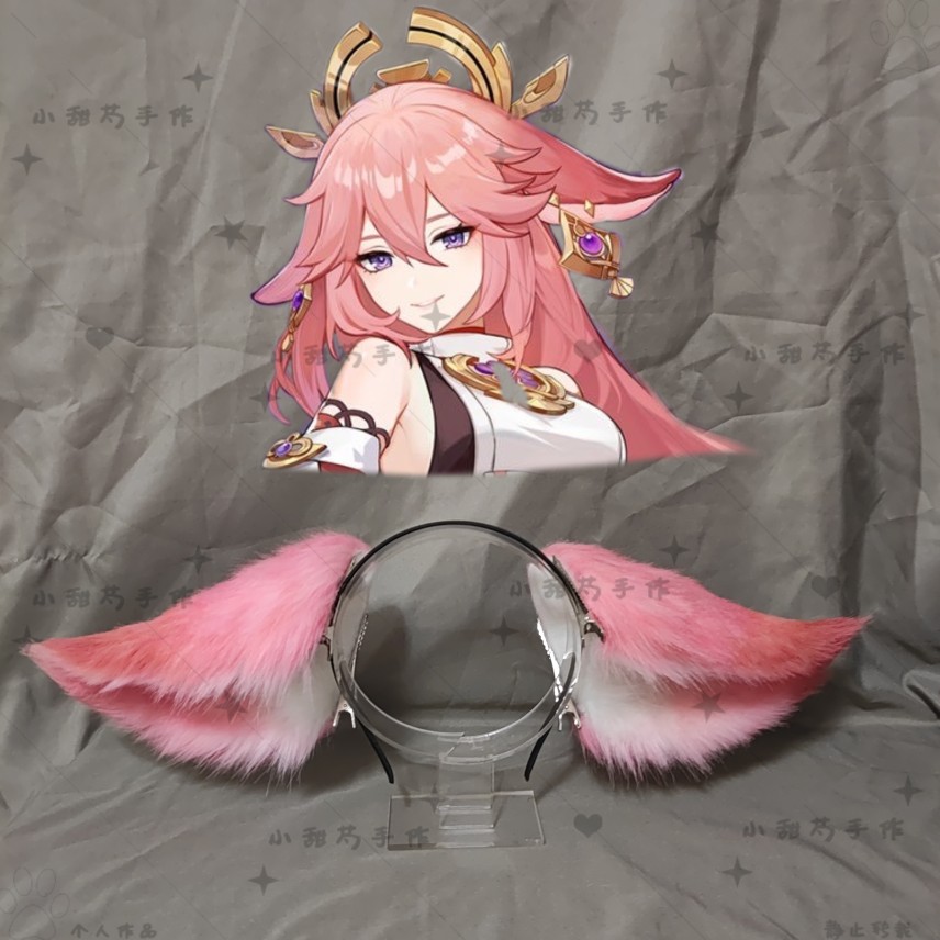 애니메이션 원신 임팩트 야에 미코 코스프레 수작업 머리 - Cosplay Anime Yae Miko 리뷰 및 가격