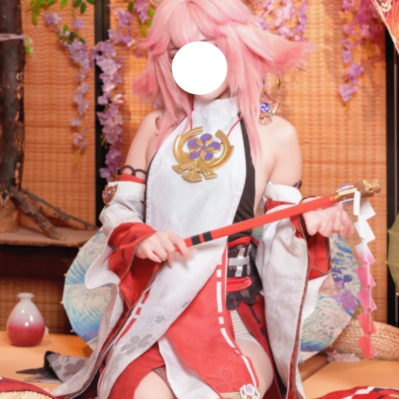 야에 미코 겐신 임팩트 코스프레 의상 신부복 핑크 기모 - Cosplay Anime Yae Miko 리뷰 및 가격
