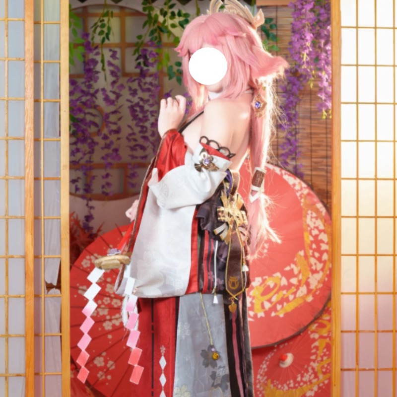 야에 미코 겐신 임팩트 코스프레 의상 신부복 핑크 기모 - Cosplay Anime Yae Miko 리뷰 및 가격