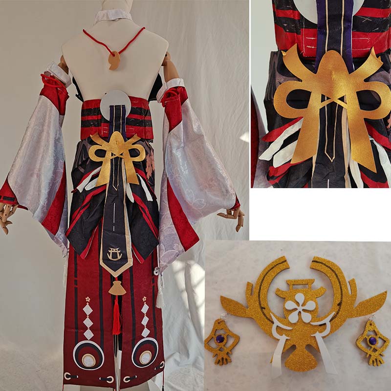 Yae Miko Guuji Yae 코스프레 풀 세트,  - Cosplay Anime Yae Miko 리뷰 및 가격